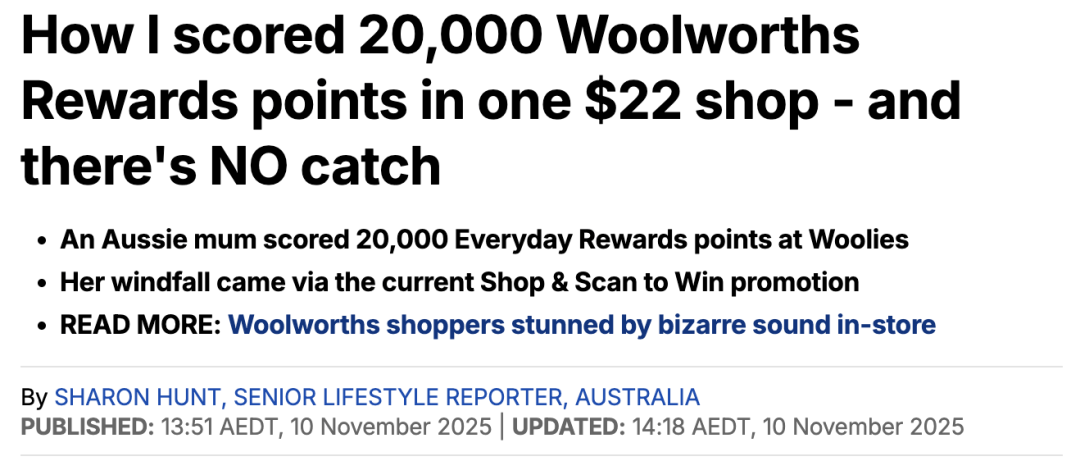 福(fú)利 | 澳洲Woolworths率先(xiān)开启聖(shèng)诞折扣大战！还有人中(zhōng)奖了(le)！